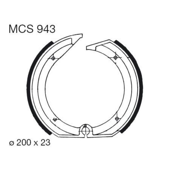 Brzdové čeľuste LUCAS MCS 943